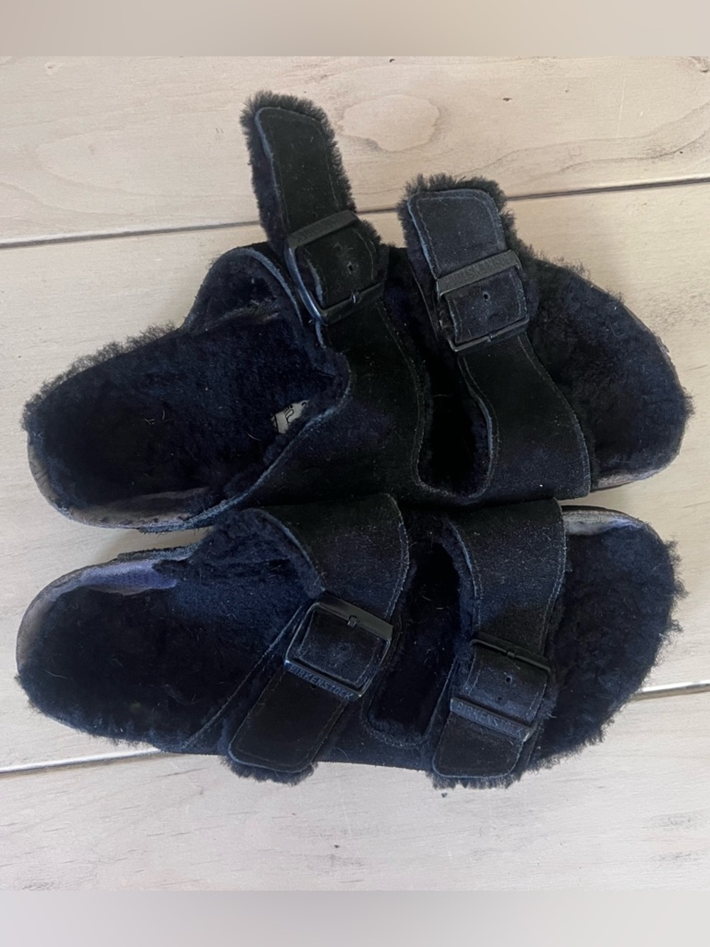 Birkenstock Black Arizona Shearing